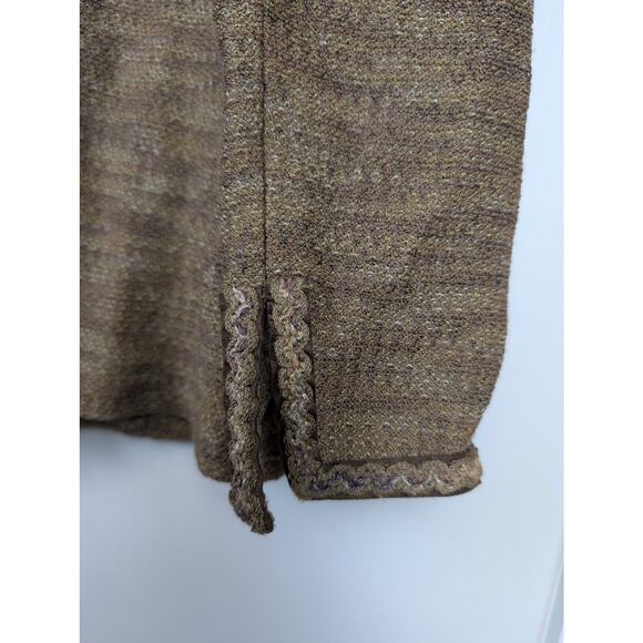Vintage St John Santana Knit Sweater Jacket Green/Brown 14 - Picture 9 of 10